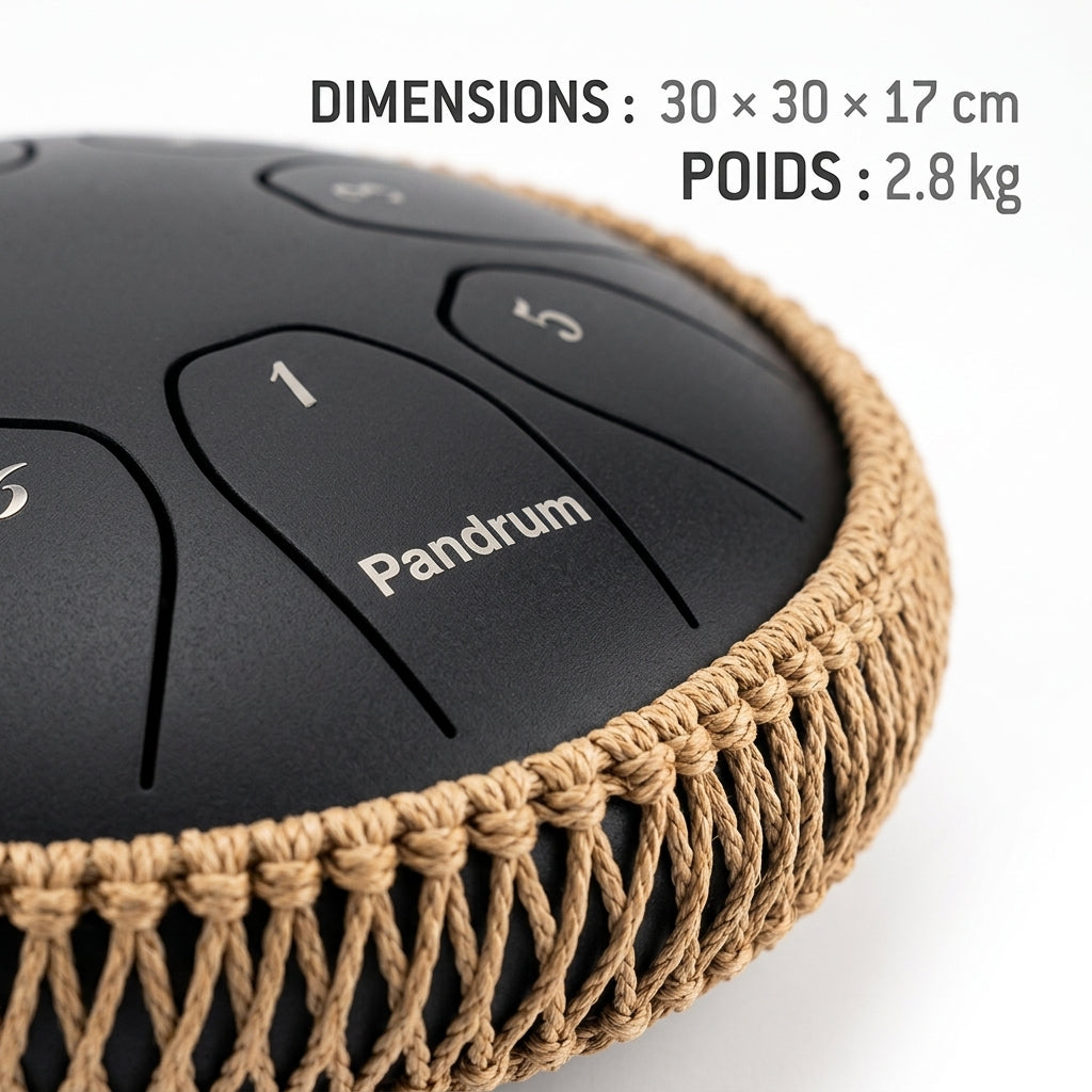 Pandrum Zungentrommel „Standard" – Handgefertigt – 30 cm – 11 Zungen – C-Dur