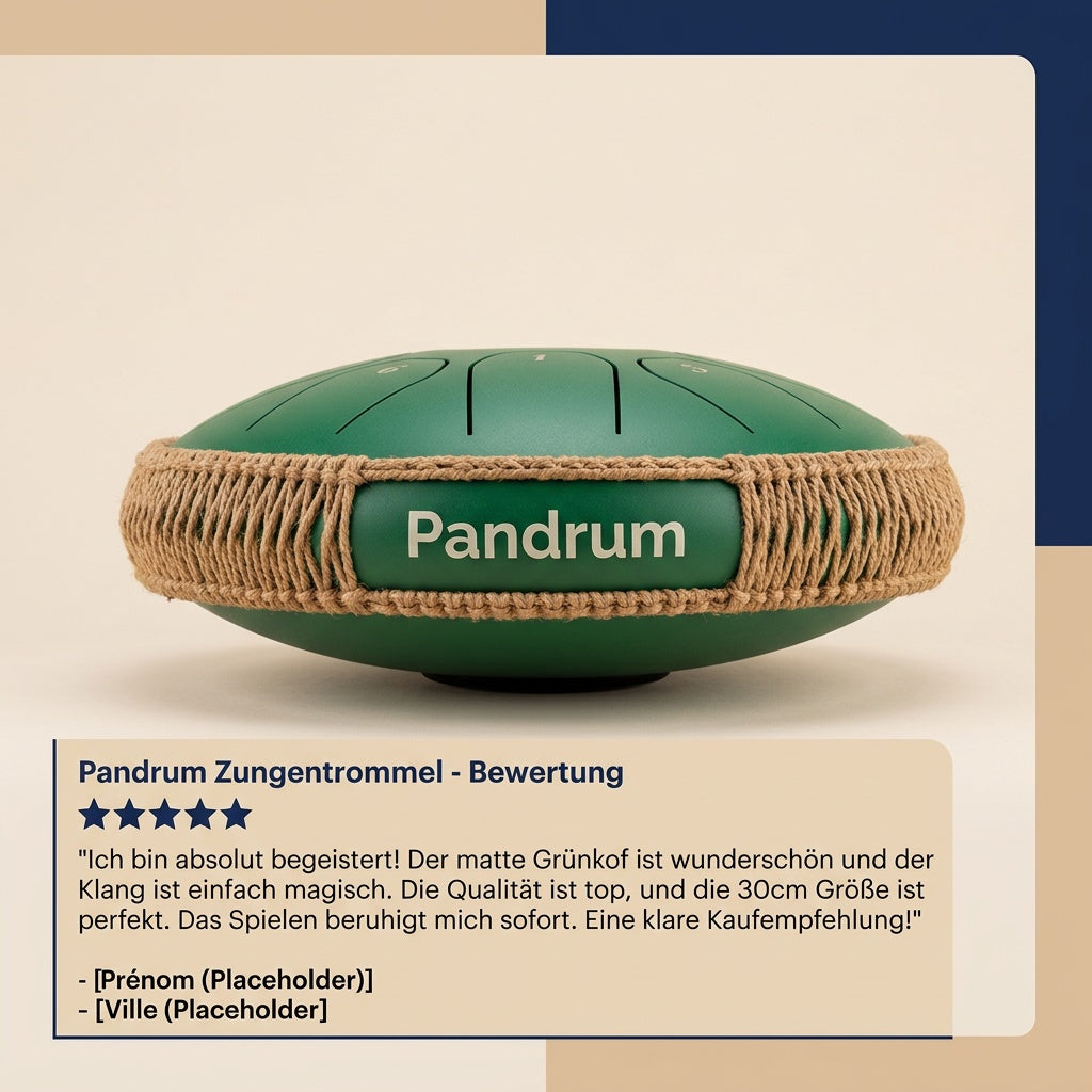 Pandrum Zungentrommel „Standard" – Handgefertigt – 30 cm – 11 Zungen – C-Dur