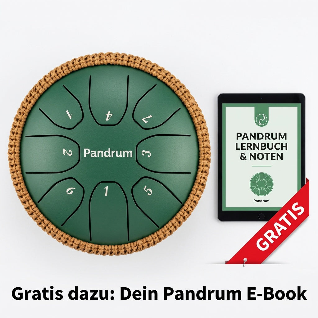 Pandrum Zungentrommel „Standard" – Handgefertigt – 30 cm – 11 Zungen – D-Dur